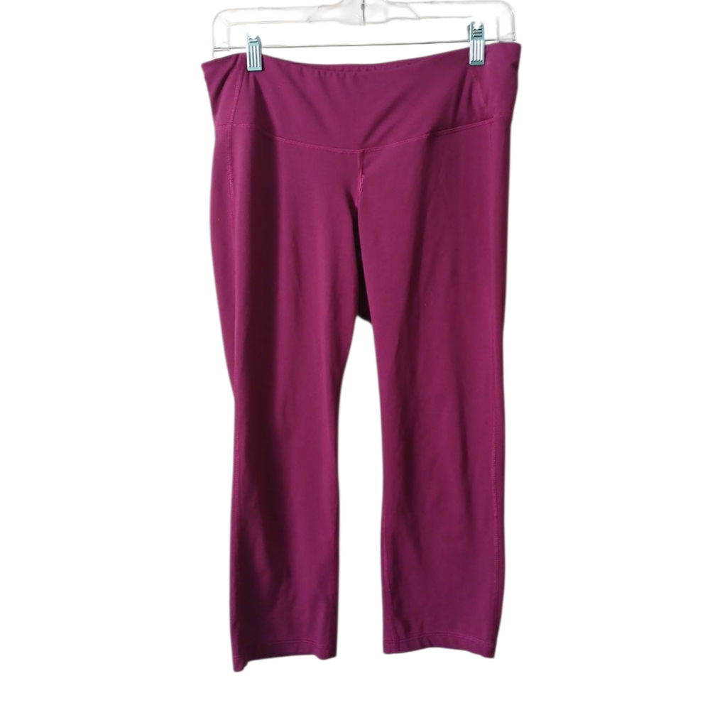 Old Navy Purple Cropped Activewear Gym Workout Leggings Size Large